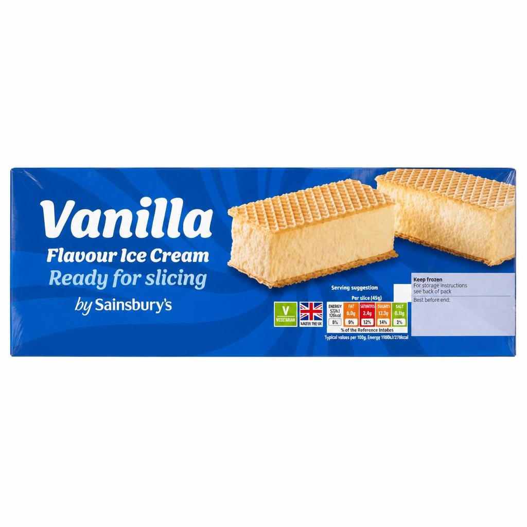 Sainsbury's Vanilla Flavour Ice Cream 1L