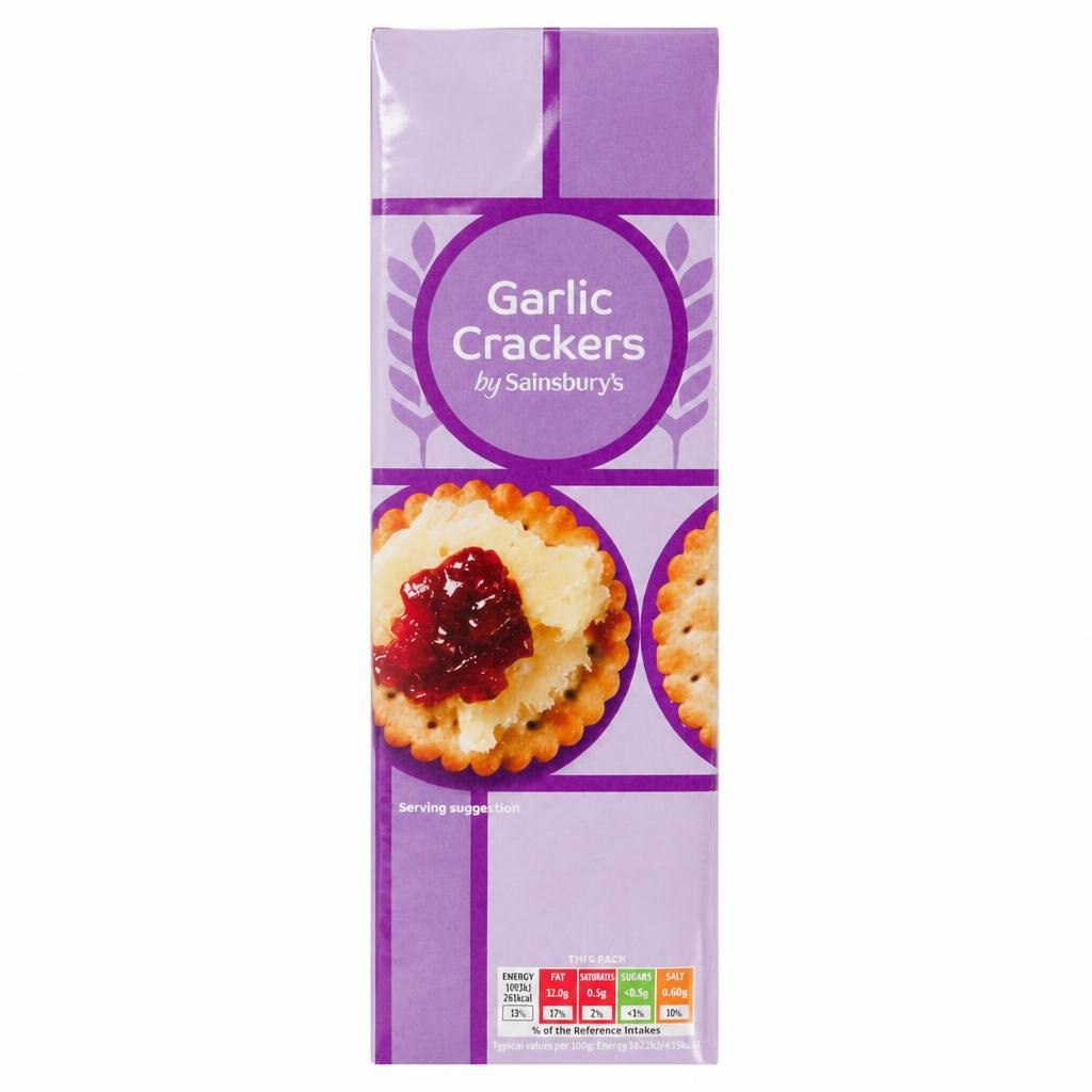 Sainsbury's Garlic Crackers 185g