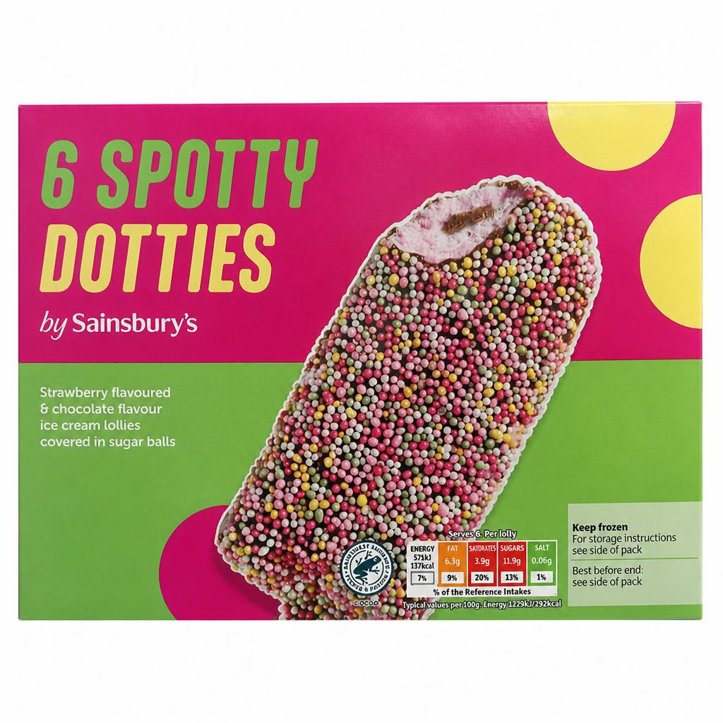 Sainsbury's Spotty Dotties 6 x 47g