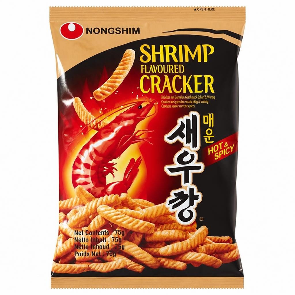 Nongshim Shrimp Flavoured Cracker Hot & Spicy 75g