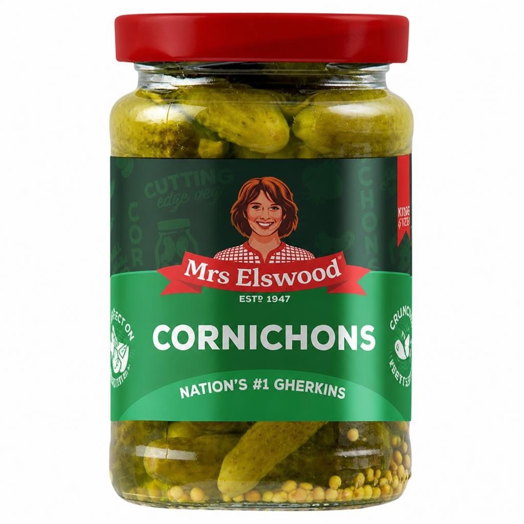 Mrs Elswood Cornichons 215g