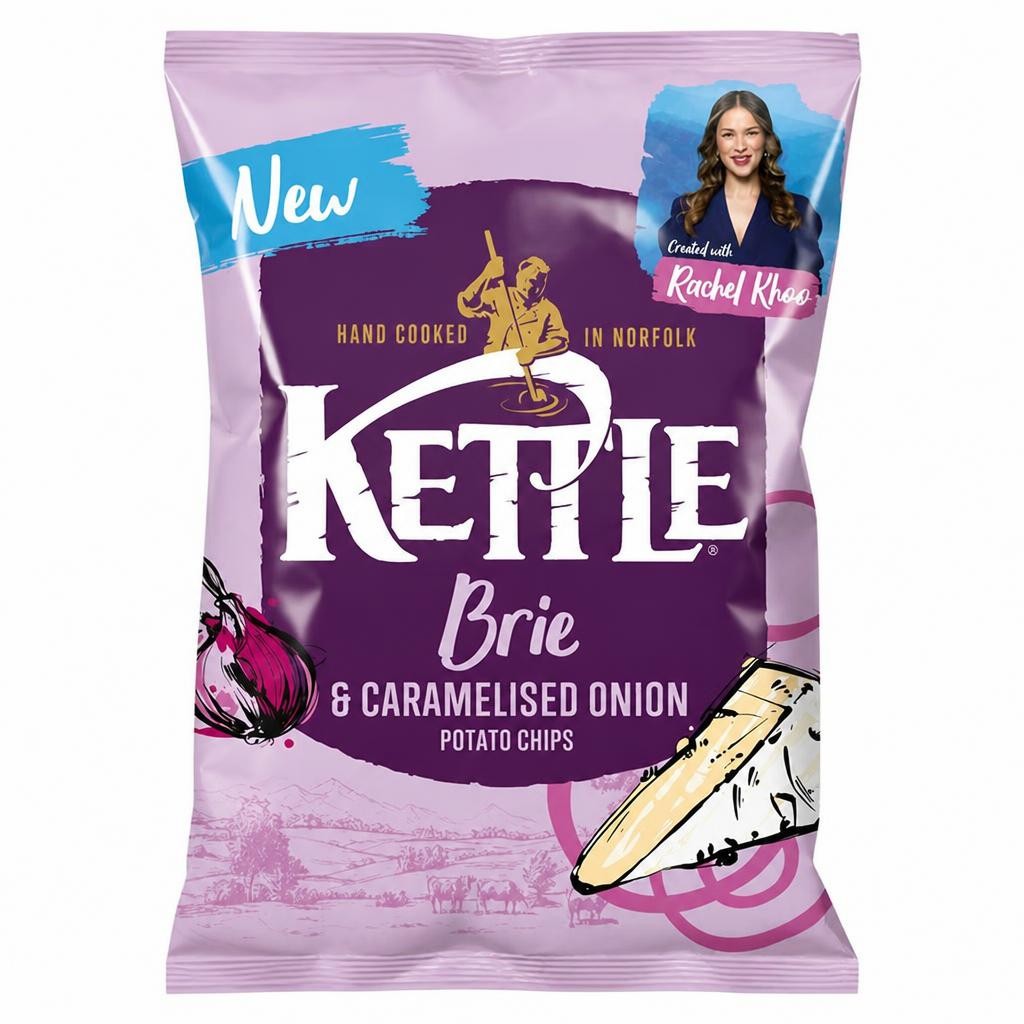Kettle Brie & Caramelised Onion Potato Chips 130g
