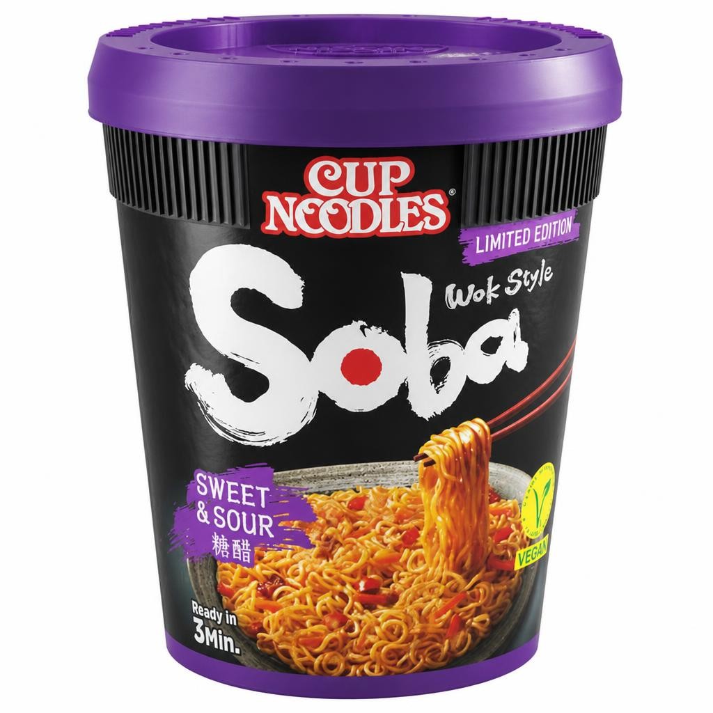 Nissin Soba Sweet & Sour Instant Wok Style Noodles Pot 88g