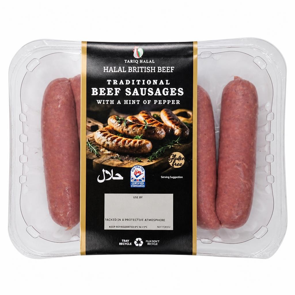 Tariq Halal Traditional Beef Sausages with a Hint of Pepper