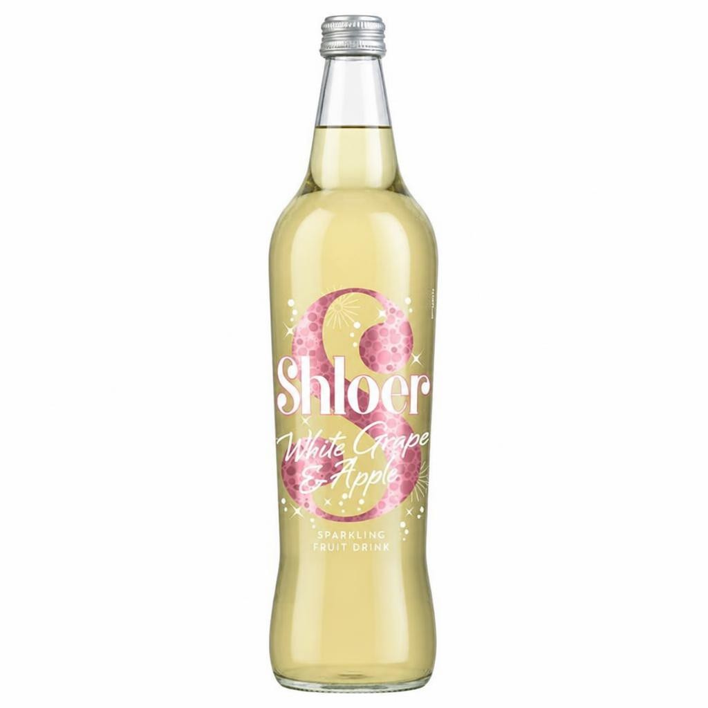 Shloer White Grape & Apple Sparkling Fruit Drink 750ml