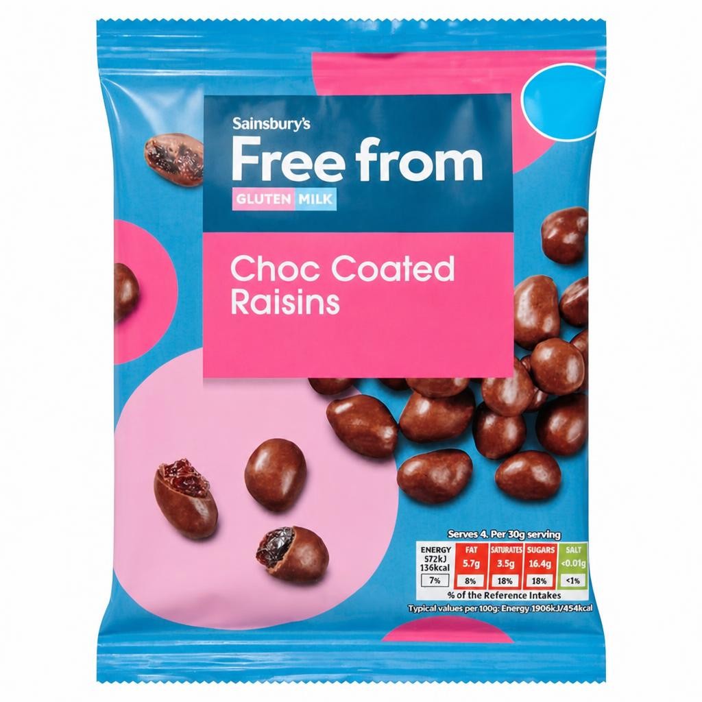 Sainsbury's Free From Choc Coated Raisins 120g