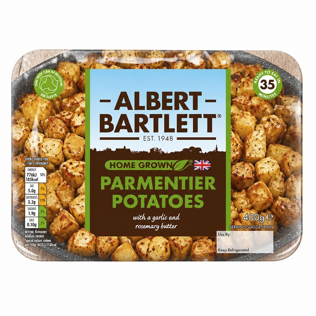 Albert Bartlett Rooster Parmentier Potatoes with Herbs & Garlic Butter 400g