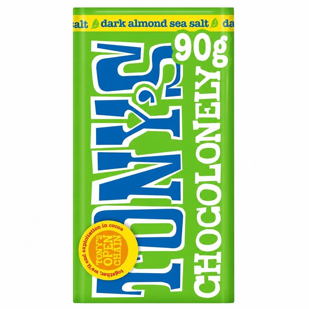 Tony's Chocolonely Dark Almond Sea Salt 90g