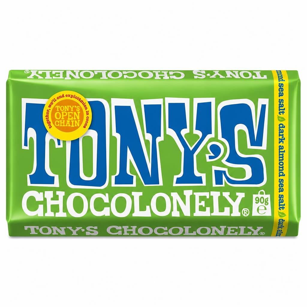 Tony's Chocolonely Dark Almond Sea Salt 90g