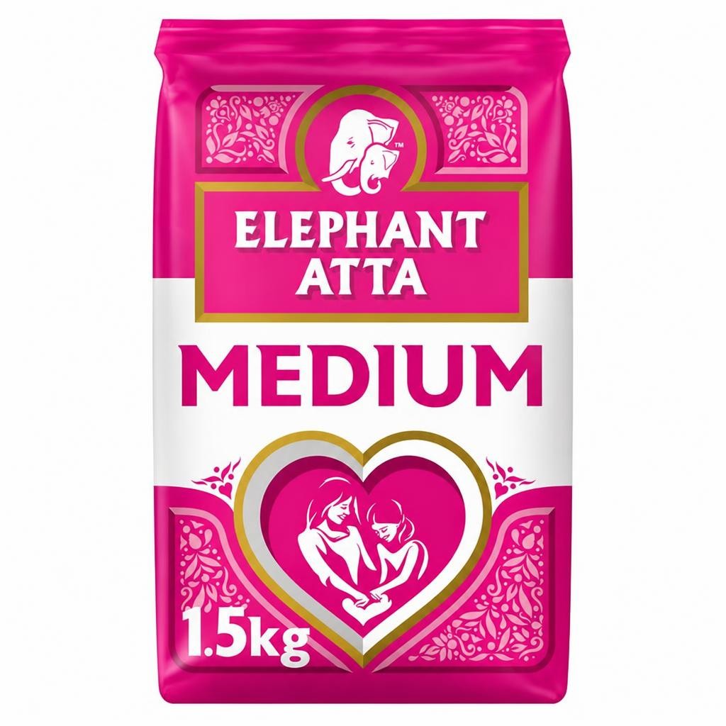 Elephant Atta 1.5kg Medium Chapatti Flour