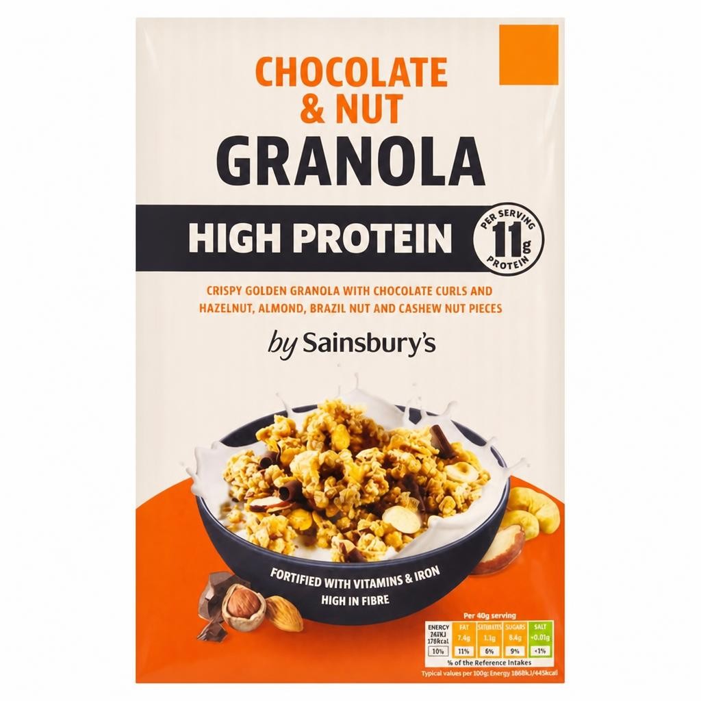 Sainsbury's High Protein Chocolate & Nut Granola 400g