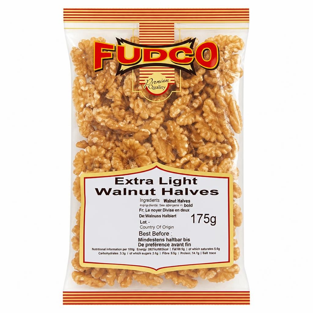 Fudco Walnut Halves, Extra Light 175g