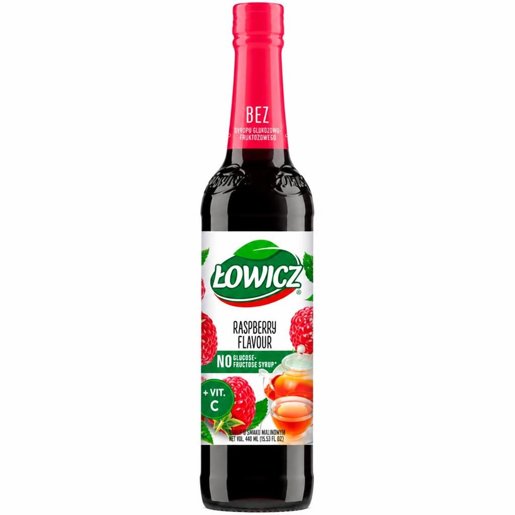 Lowicz Syrup with Raspberry Flavour Drink 400ml