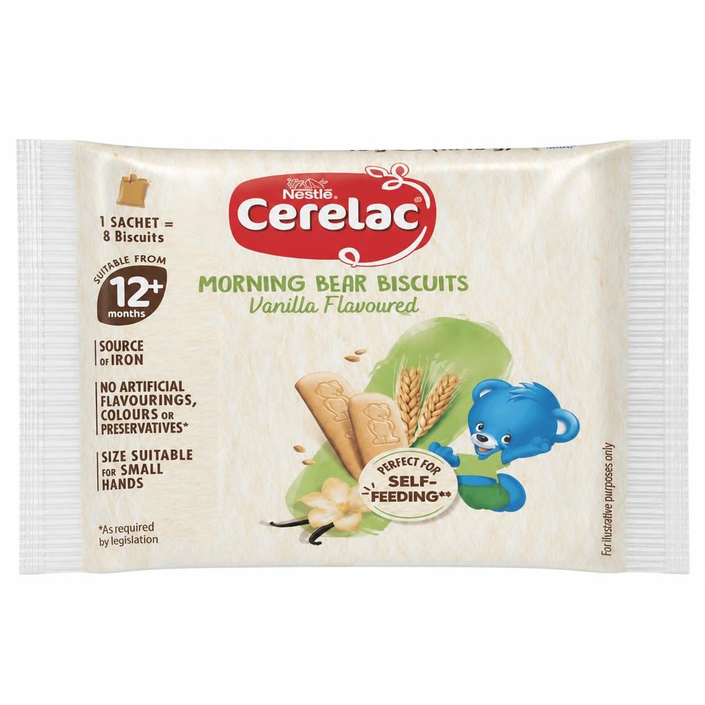 Cerelac Morning Bears Biscuits Vanilla Baby Food Snack 12+ Months 45g