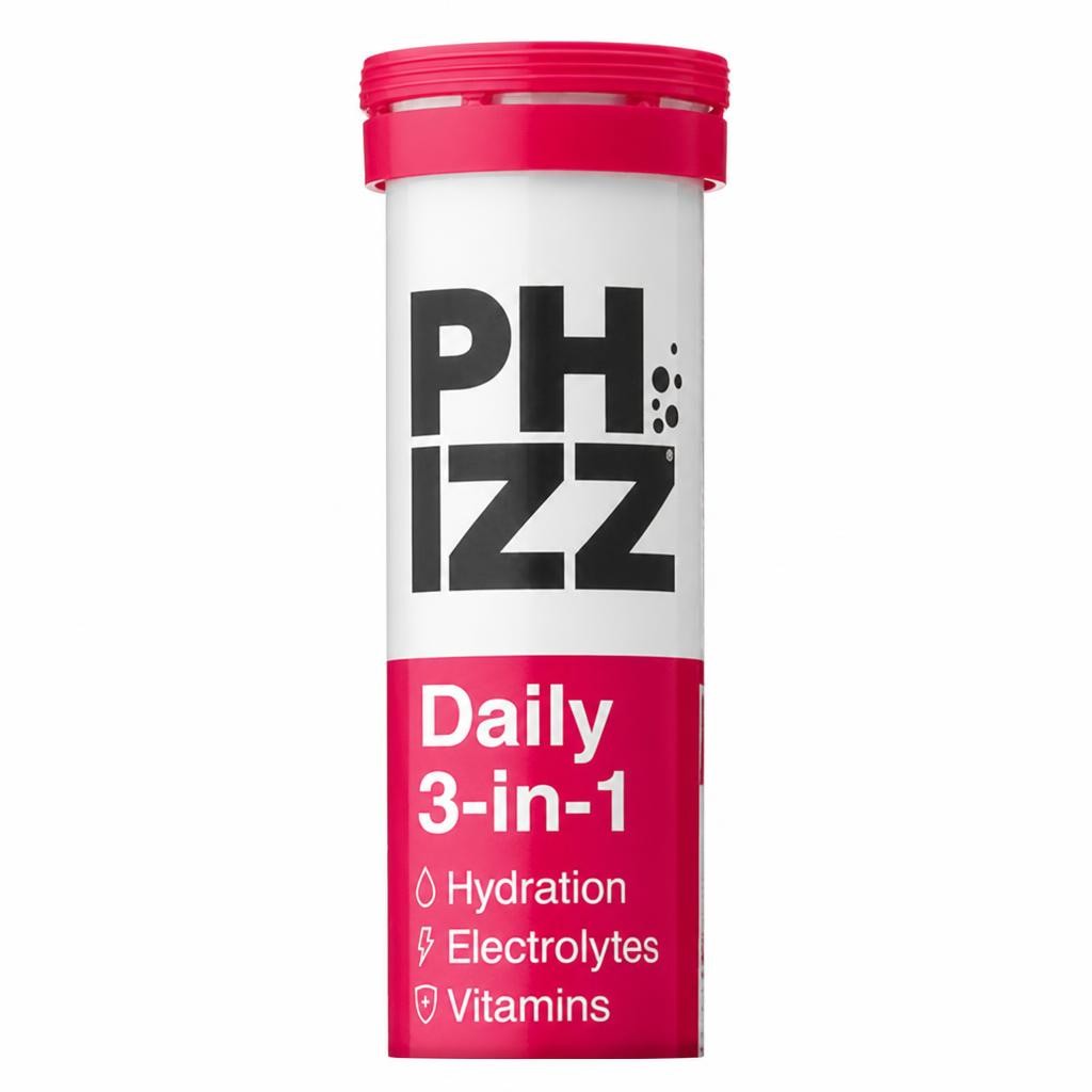 Phizz Daily 3-in-1 Hydration, Electrolytes & Vitamins Effervescent Tablets Mixed Berry x20 Tablets