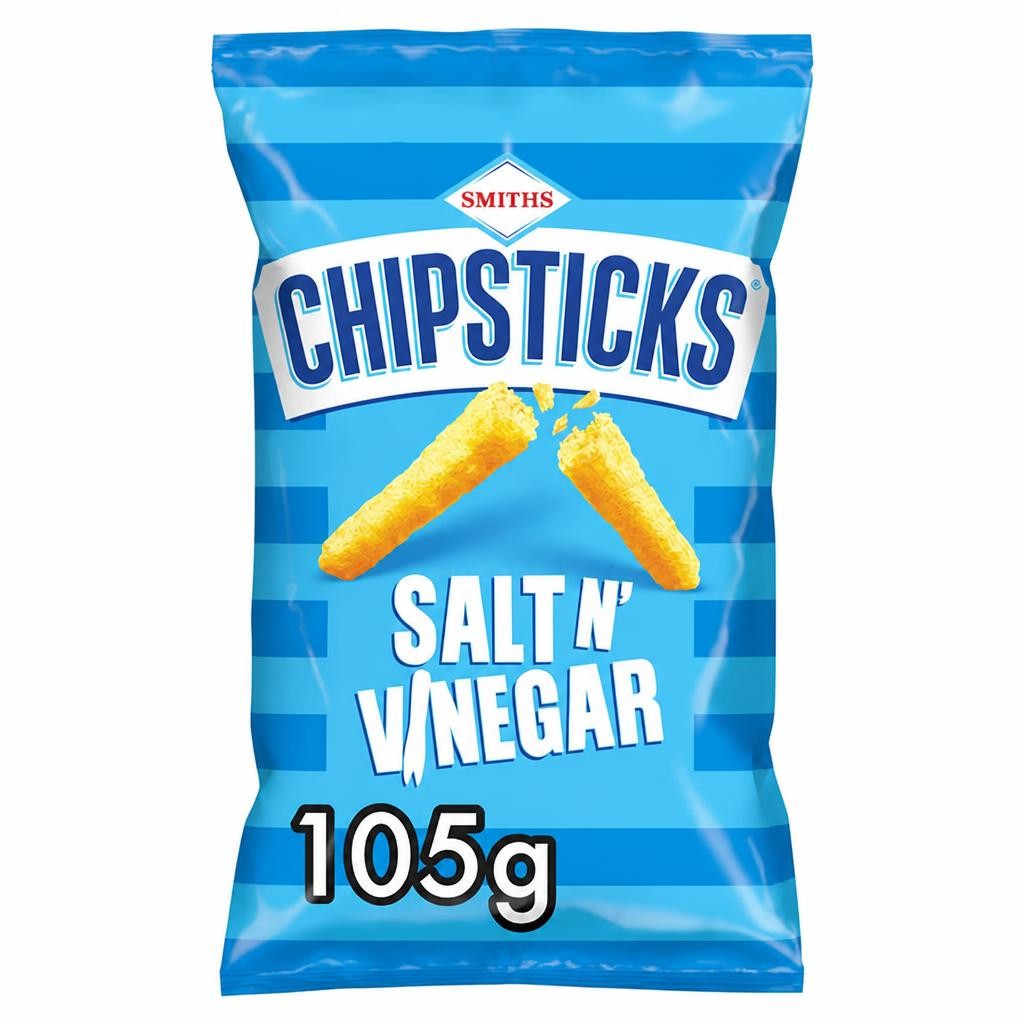 Smiths Chipsticks Salt & Vinegar Crisps Sharing Bag 105g