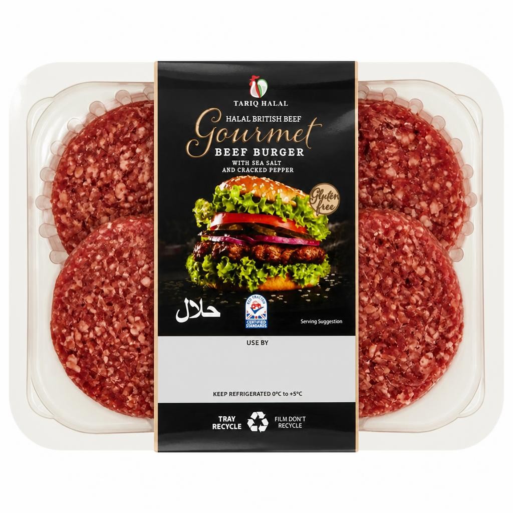 Tariq Halal Halal British Beef Gourmet Beef Burger