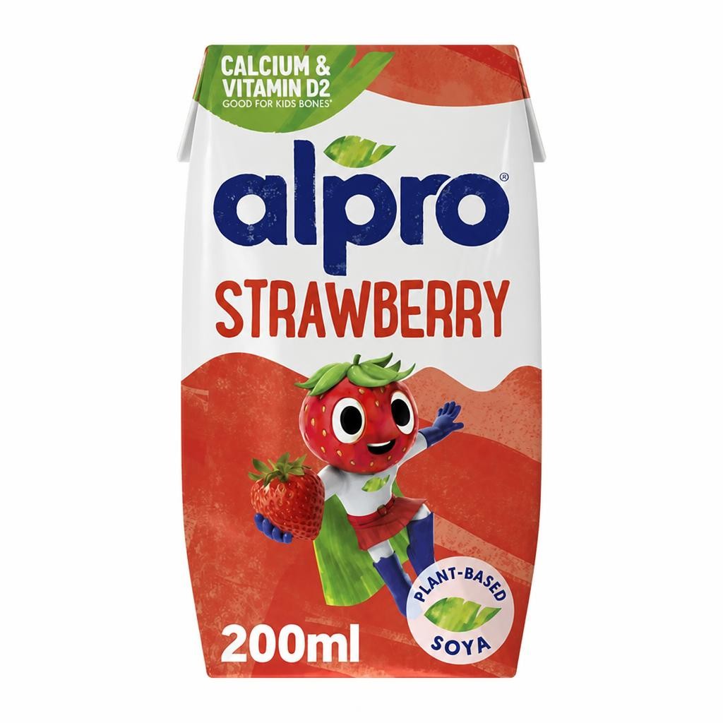 Alpro Kids Soya Strawberry Long Life Dairy Free Drink 200ml