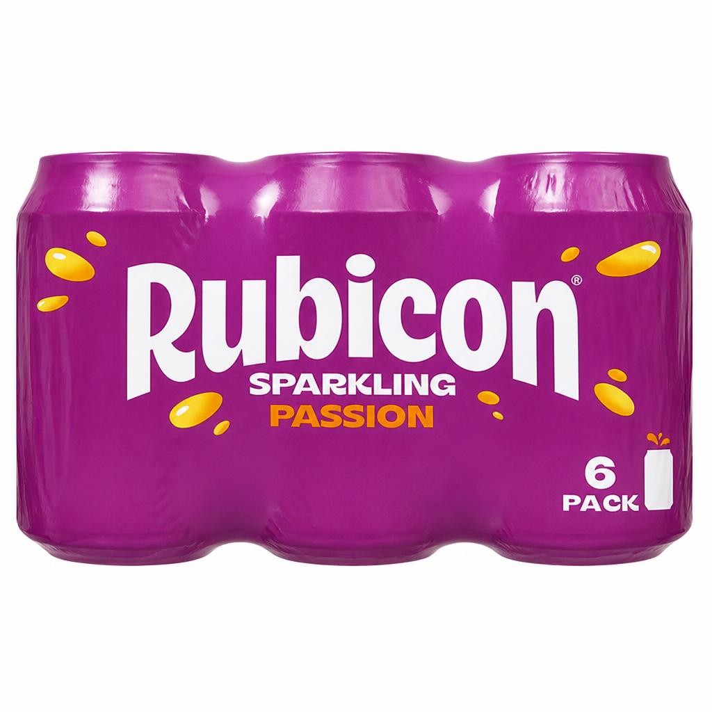 Rubicon Sparkling Passionfruit Juice Soft Drink 6x330ml