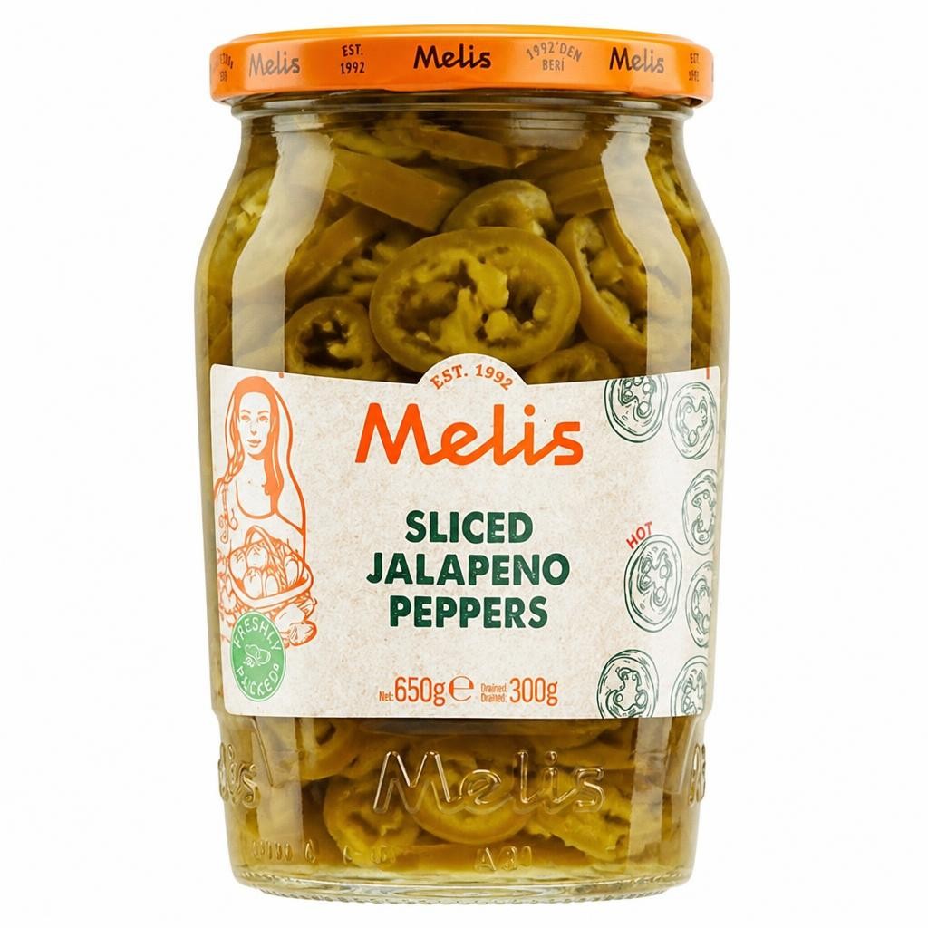 Melis Pickled Hot Jalapeno Peppers 650g