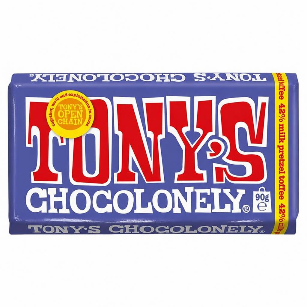 Tony's Chocolonely 42% Milk Pretzel Toffee 90g