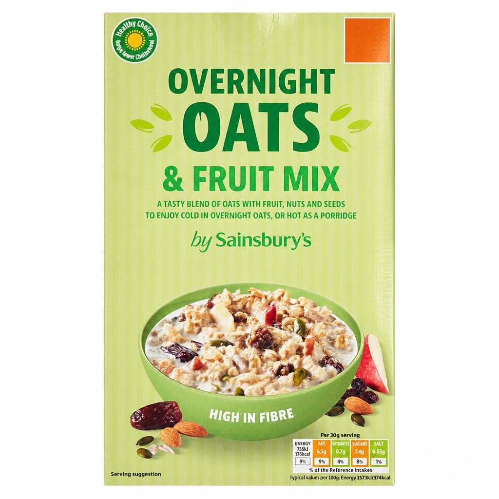 Sainsbury's Overnight Oats & Fruit Mix 500g