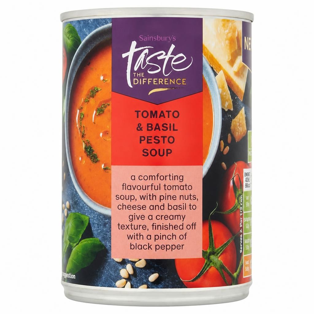 Sainsbury's Tomato & Basil Pesto Soup, Taste the Difference 380g