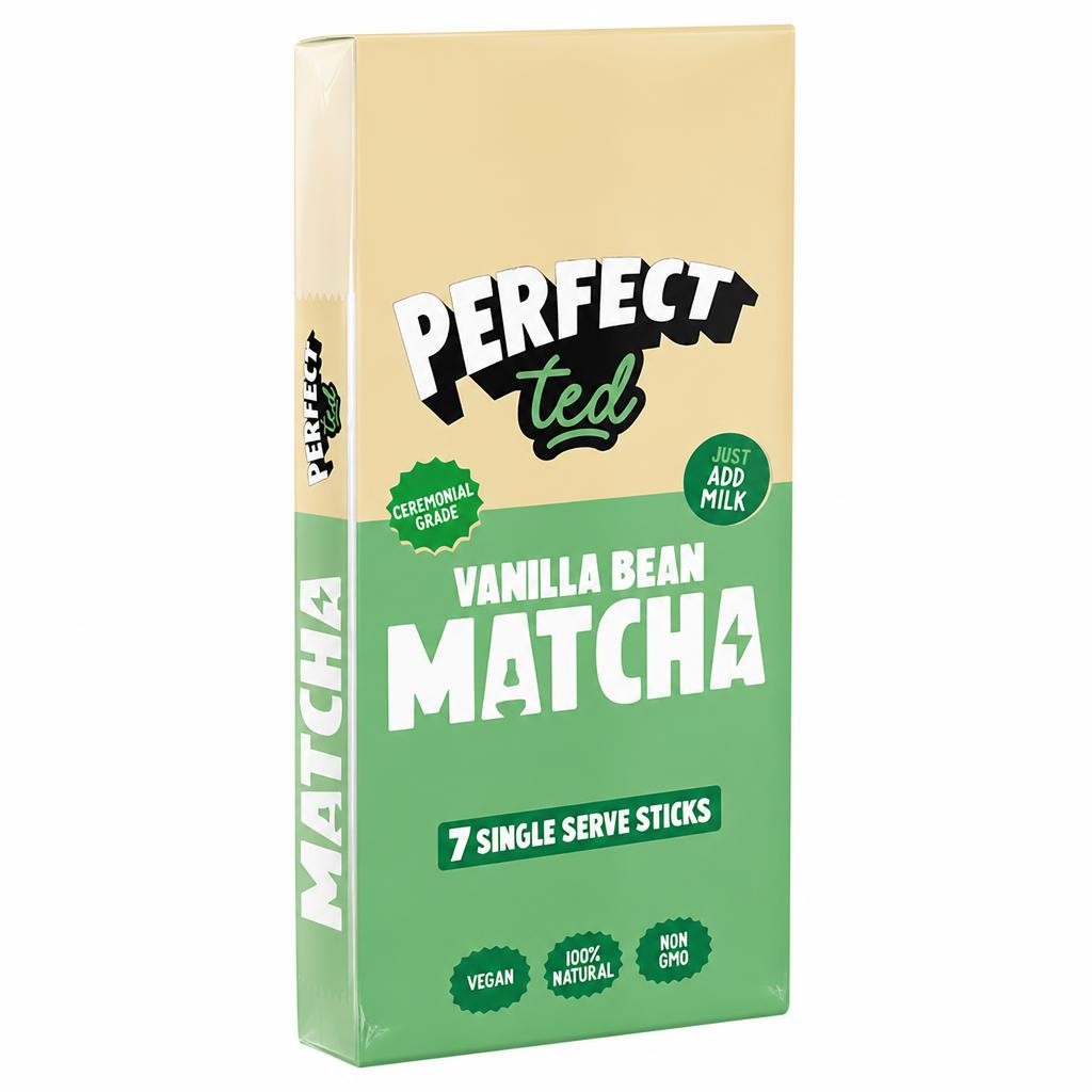 Perfect Ted Vanilla Bean Matcha Single Serve Sticks 7 x 5g