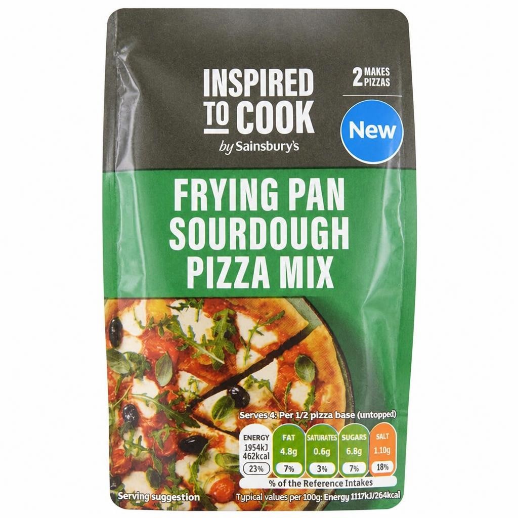 Sainsbury's Frying Pan Sourdough Pizza Mix, Inspired to Cook 500g