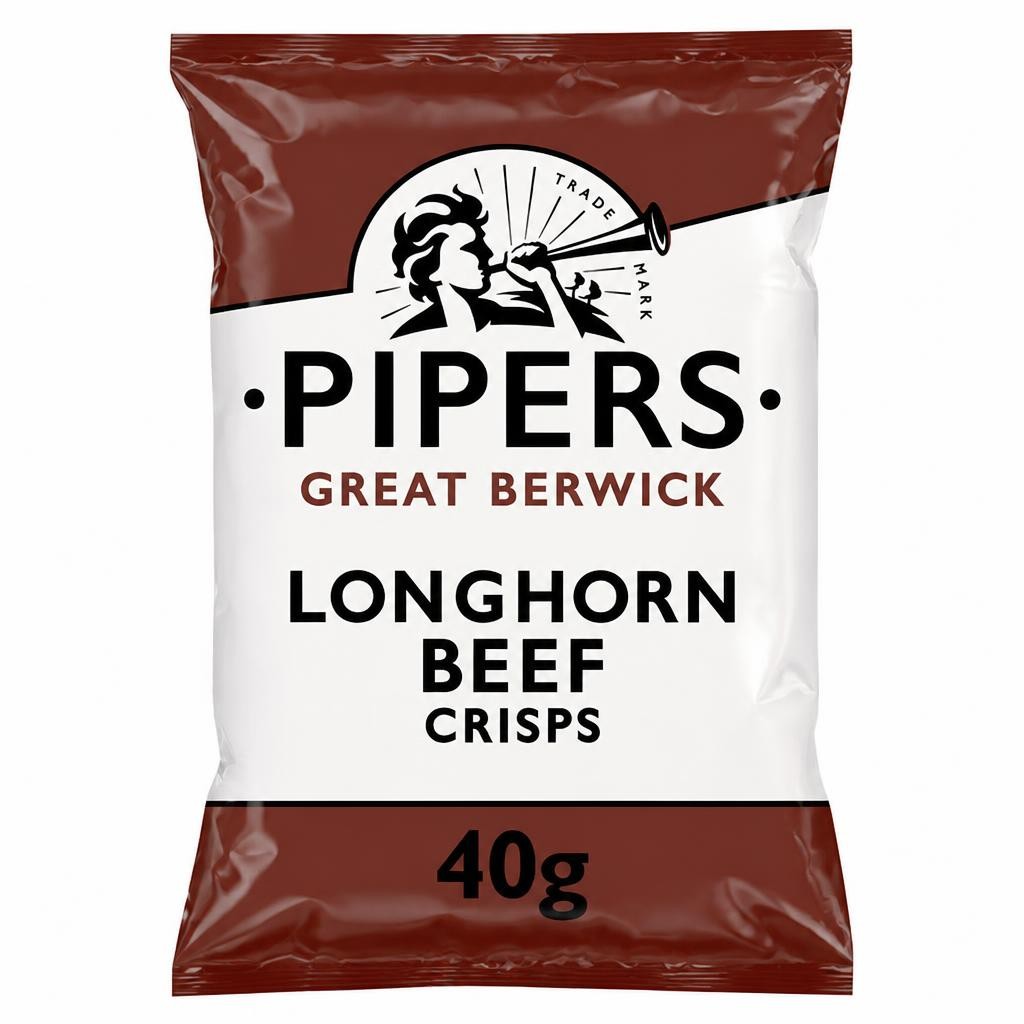 Pipers Great Berwick Longhorn Beef Crisps 40g