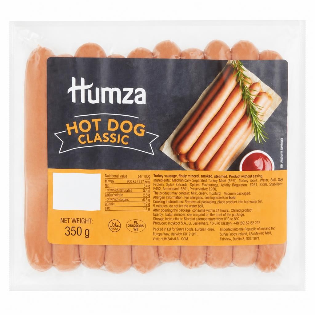 Humza Classic Hot Dog 350g