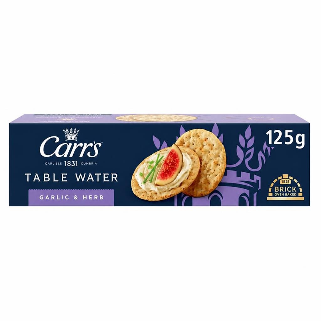 Carr's Table Water Roasted Garlic & Herbs 125g