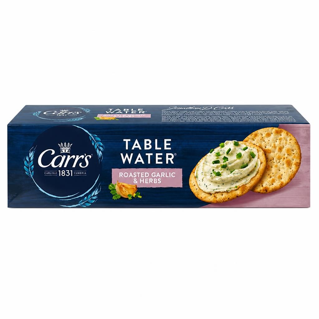 Carr's Table Water Roasted Garlic & Herbs 125g