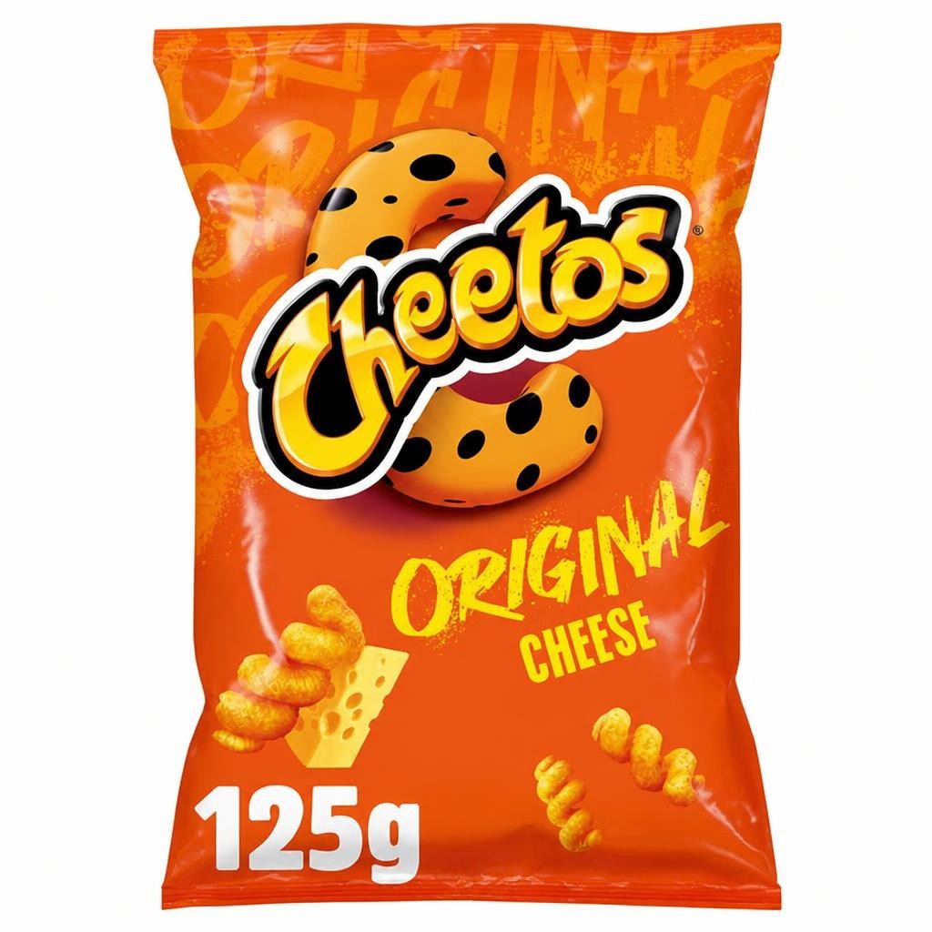 Cheetos Twisted Original Cheese Corn Puffs Sharing Crisps 125g