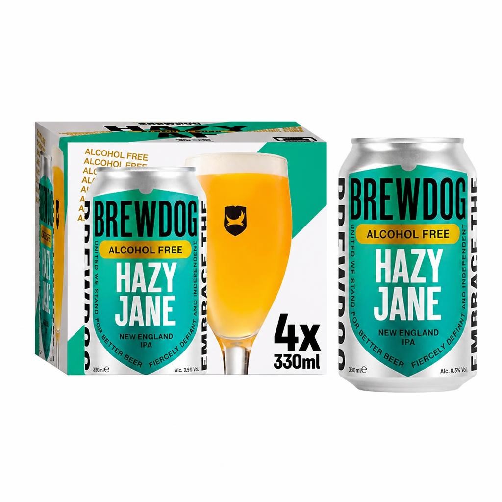 BrewDog 0.5% Low Alcohol Hazy Jane New England IPA 4 x 330ml