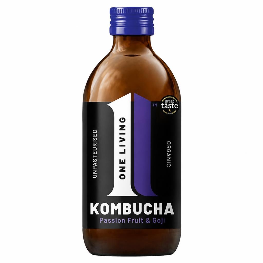 One Living Organic Kombucha Passion Fruit & Goji 330ml