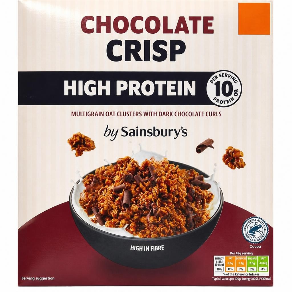 Sainsbury's High Protein Chocolate Crisp 500g