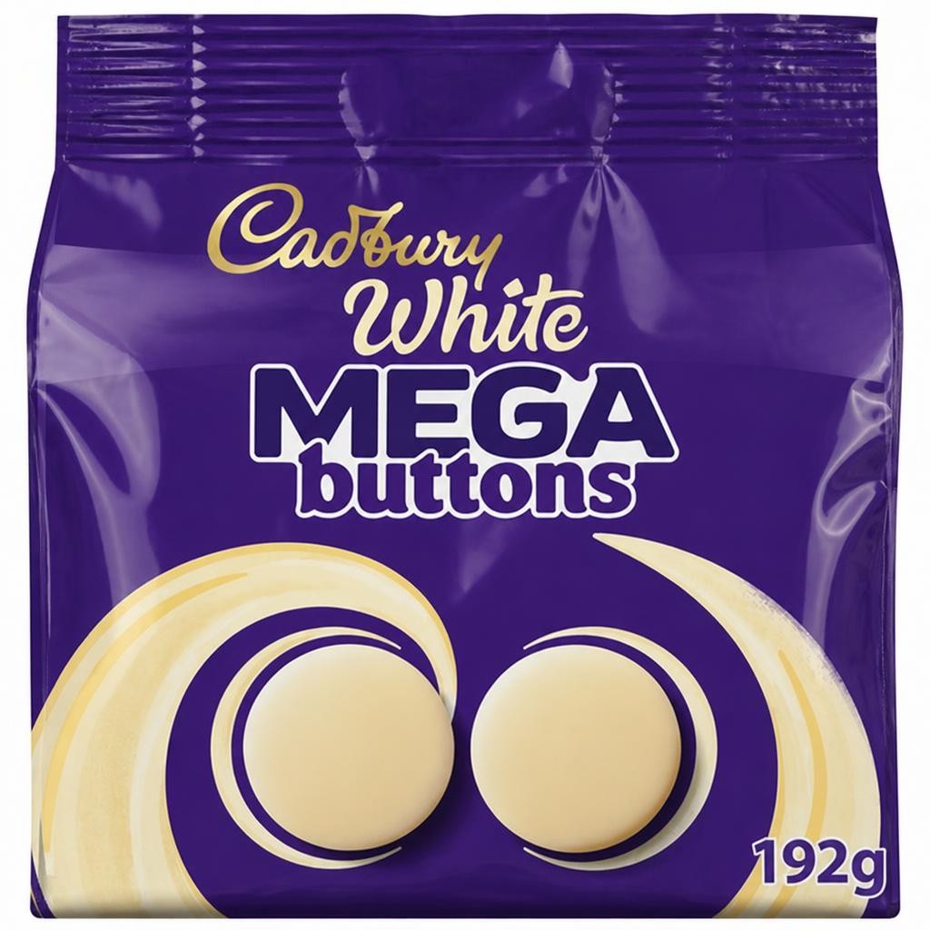 Cadbury White Chocolate Mega Buttons Pouch 192g