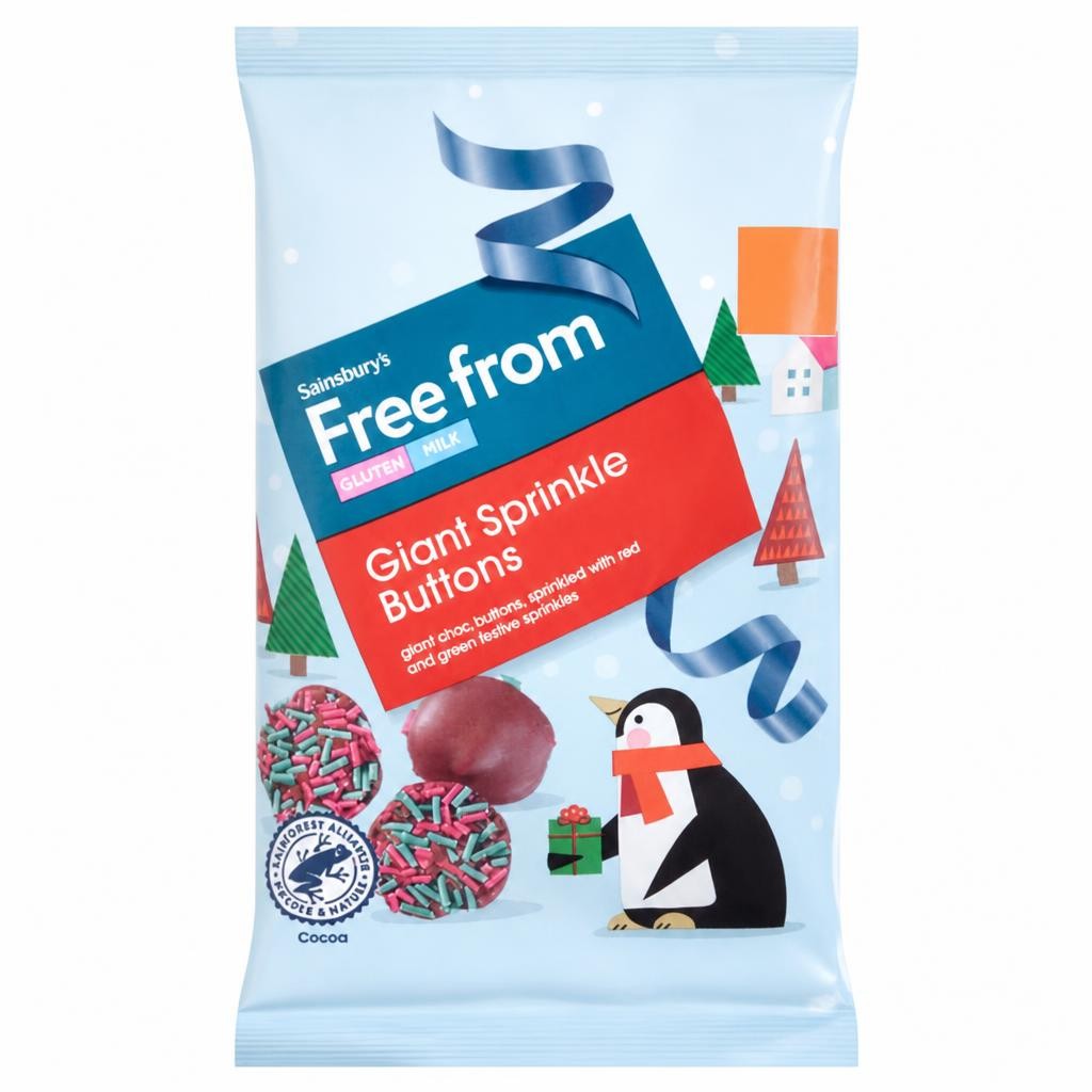 Sainsbury's Free From Giant Sprinkle Buttons 40g