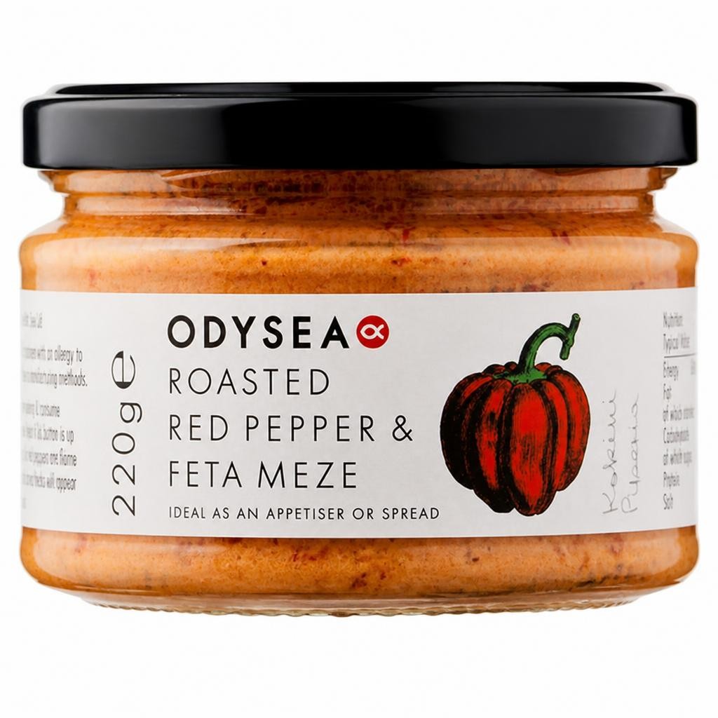 Odysea Roasted Red Pepper & Feta Meze 220g
