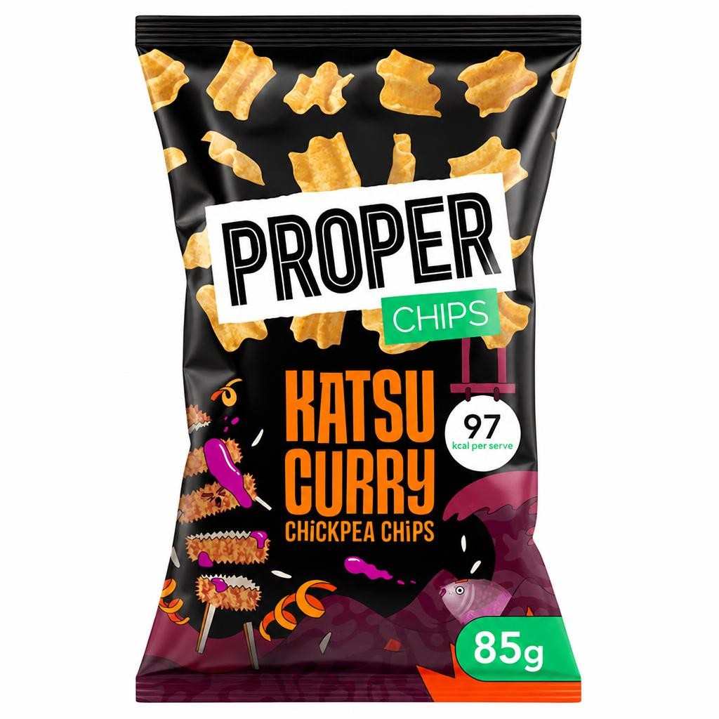Proper Katsu Curry Flavour Chickpea Chips 85g