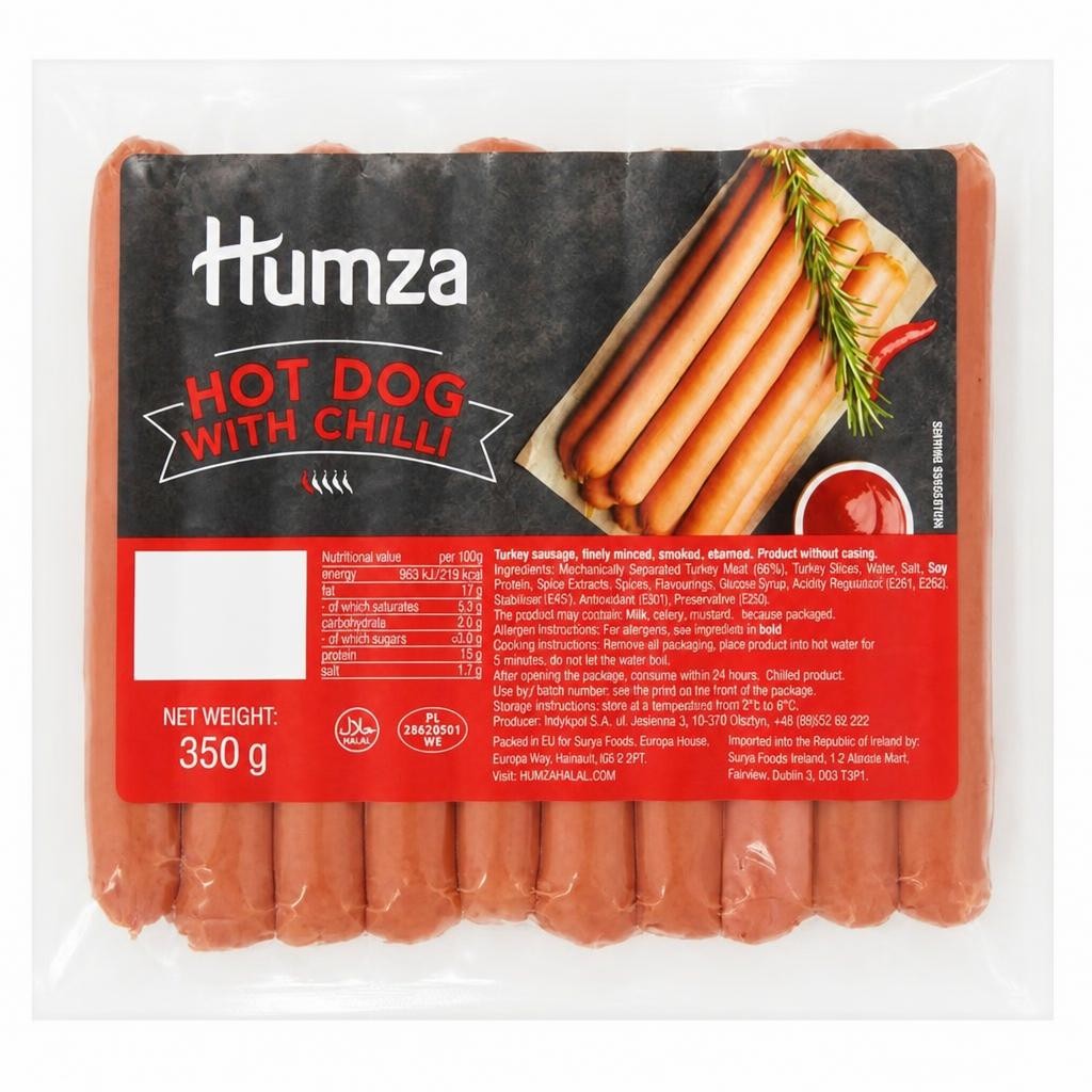 Humza Hot Dog with Chilli 350g