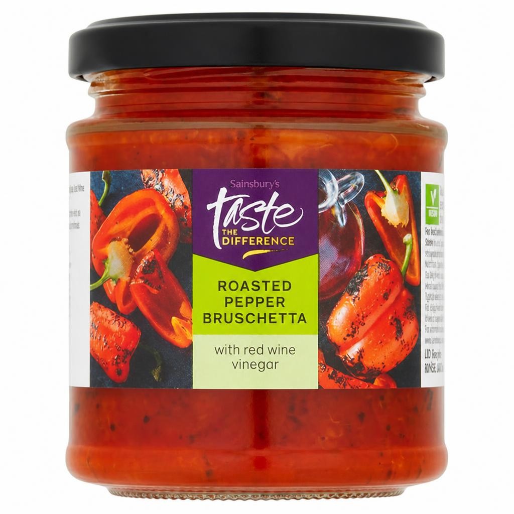 Sainsbury's Roasted Red Pepper Bruschetta, Taste the Difference 170g