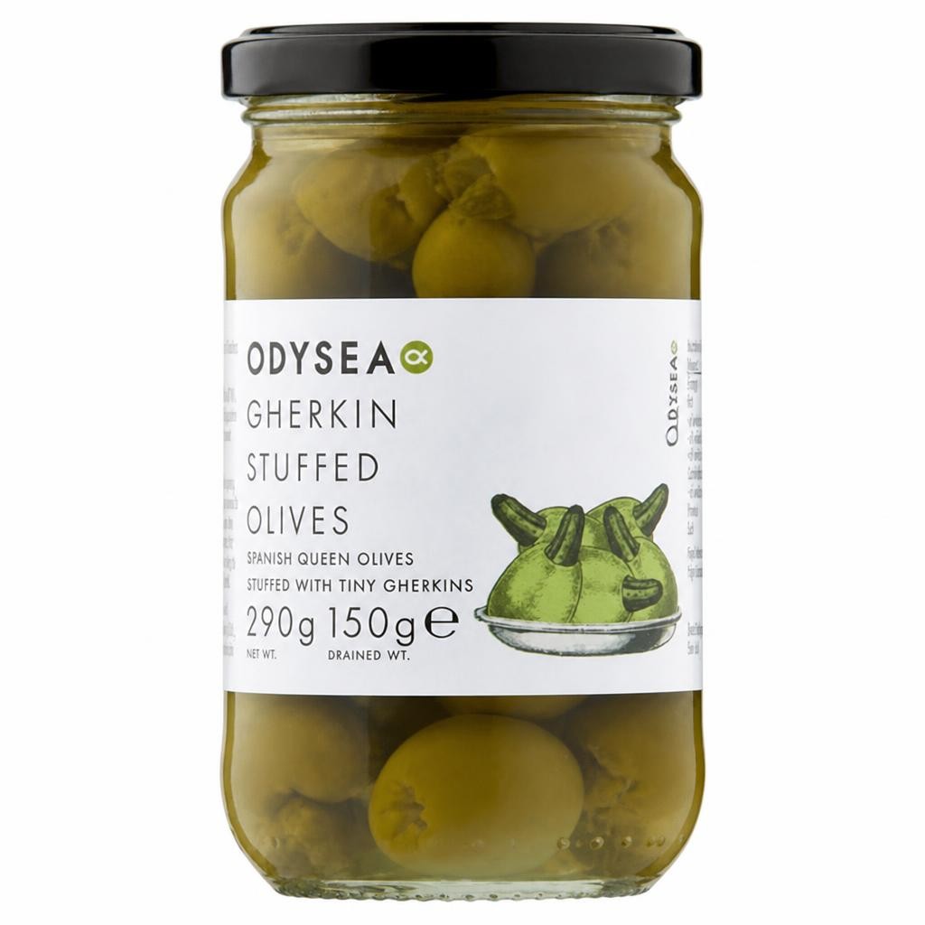 Odysea Gherkin Stuffed Olives 290g (150g*)