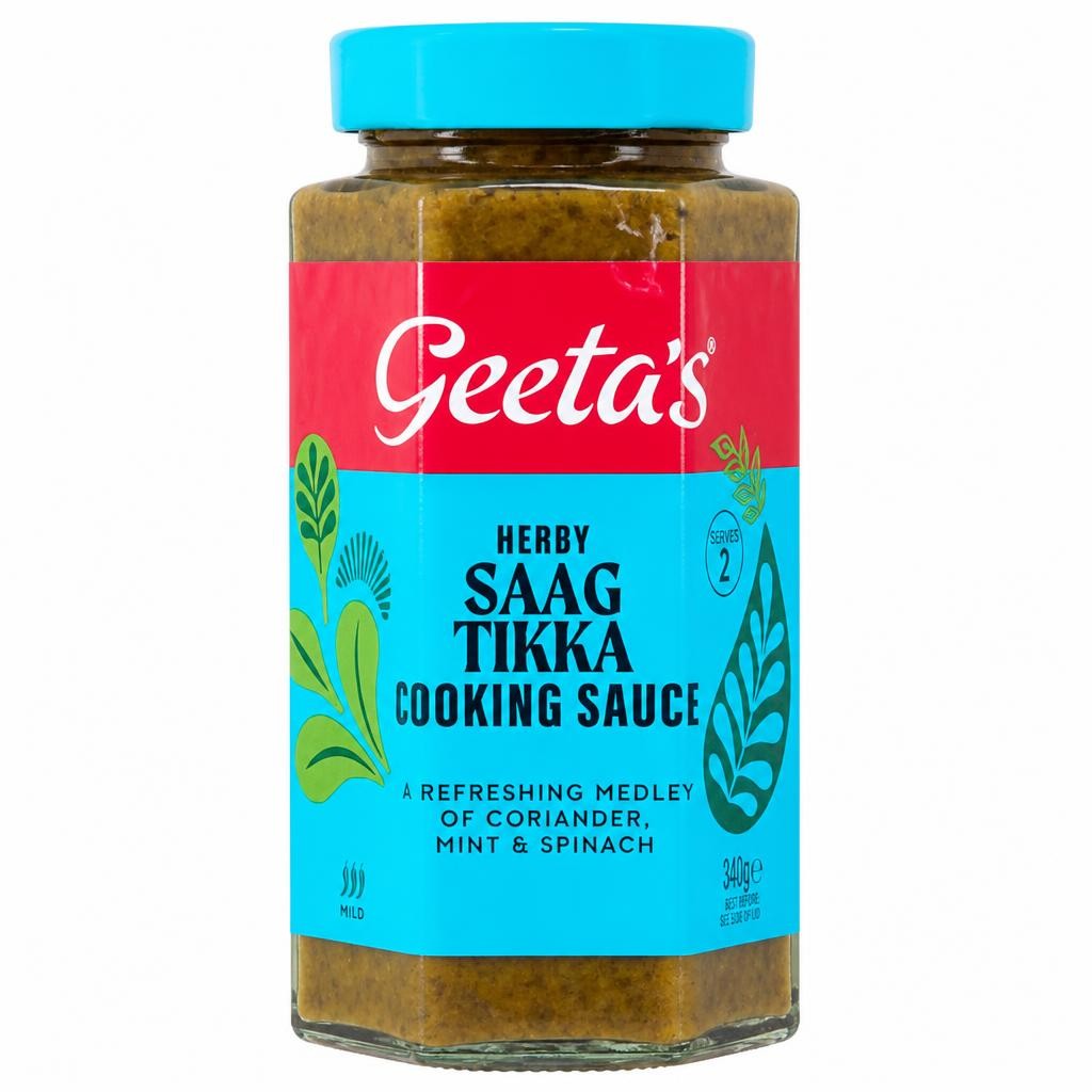 Geeta's 340g Herby Saag Tikka Cooking Sauce