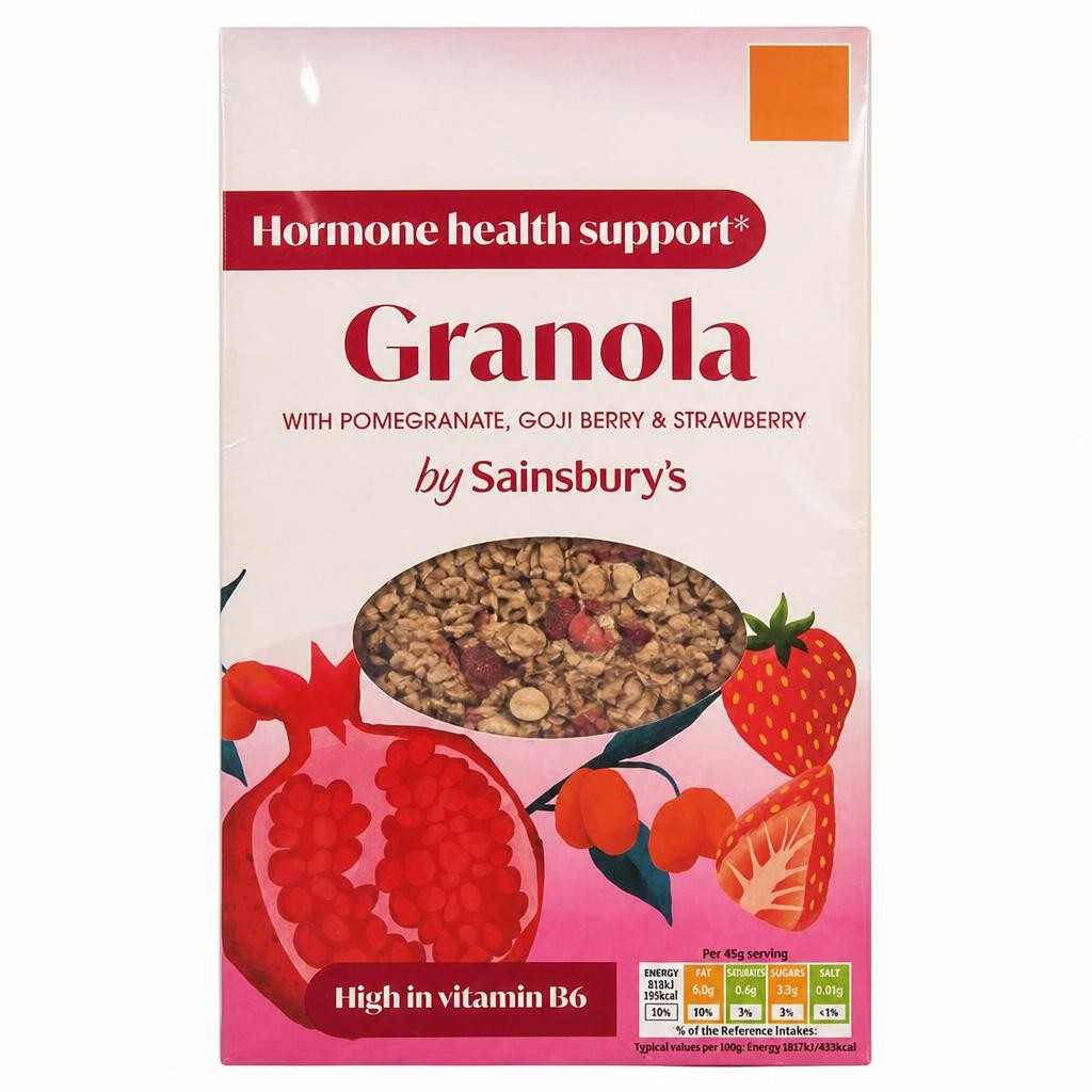 Sainsbury's Granola with Pomegranate, Goji Berry & Strawberry 400g