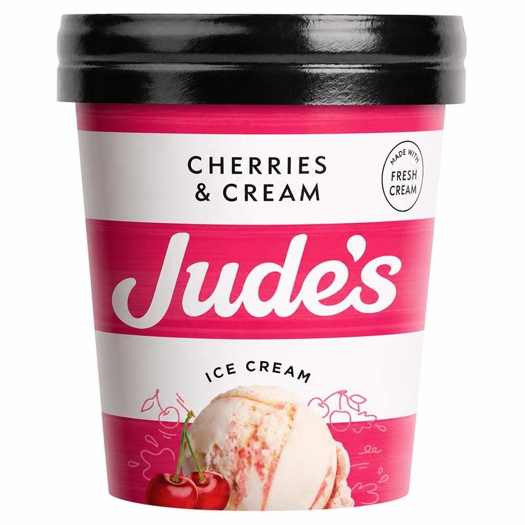 Jude's Cherries & Cream Ice Cream 460ml
