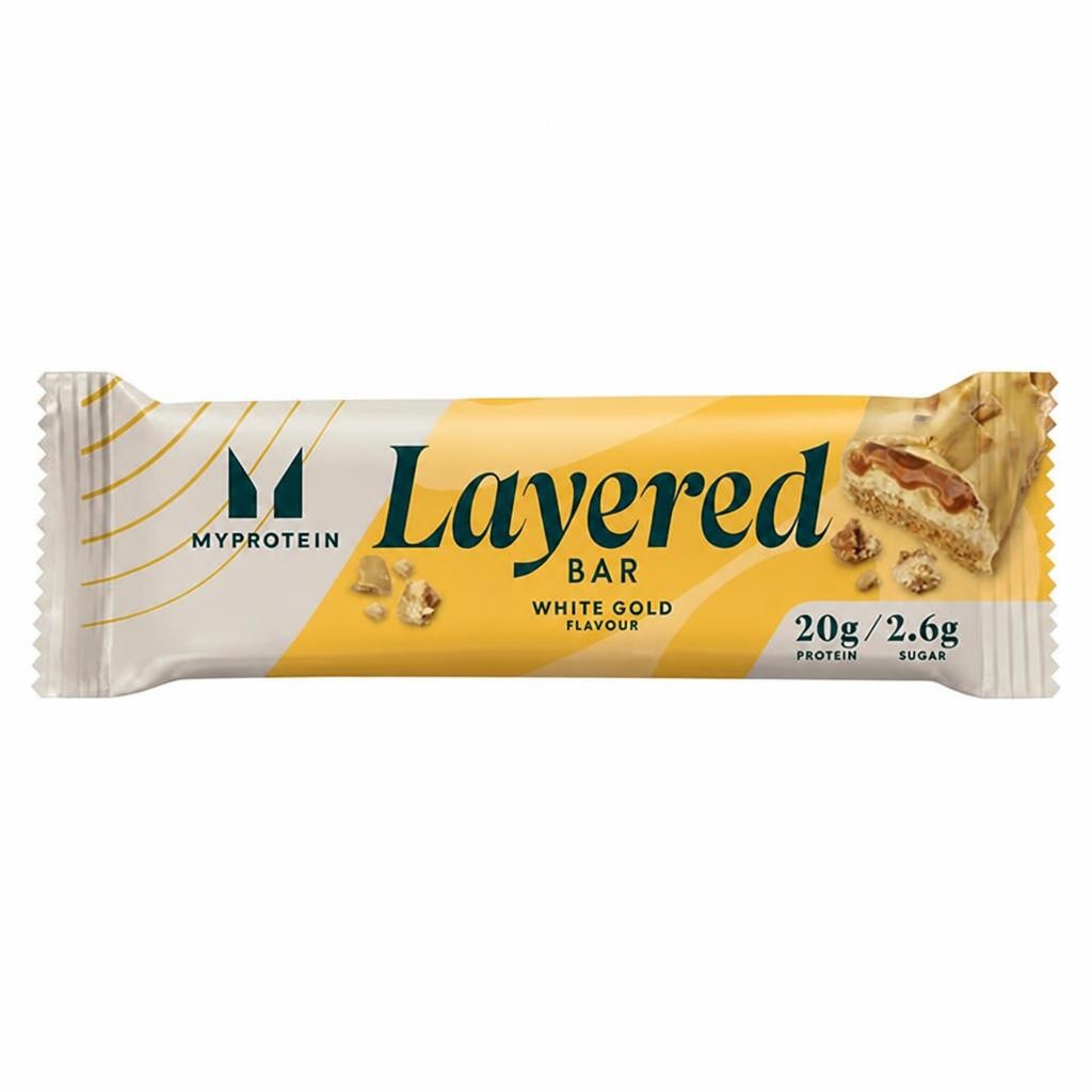 Myprotein White Gold Flavour Layered Protein Bar 60g