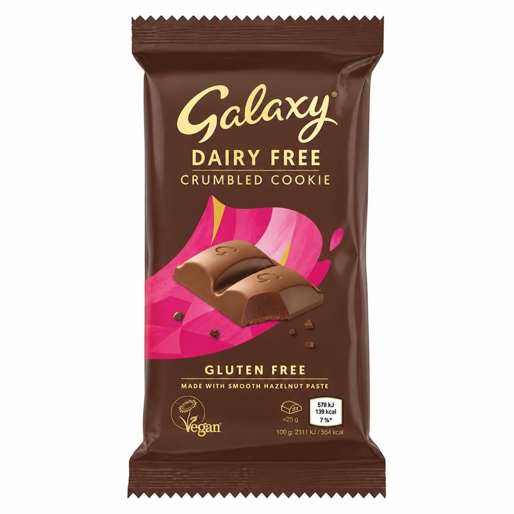 Galaxy Dairy Free Chocolate Crumbled Cookie 100g