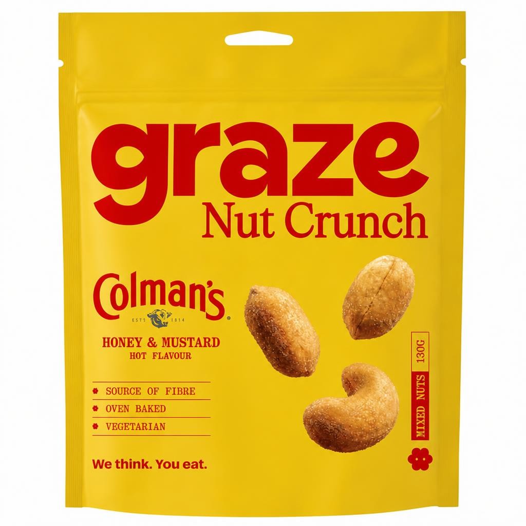 Colman's Honey & Mustard Flavoured Peanuts & Cashews 130g